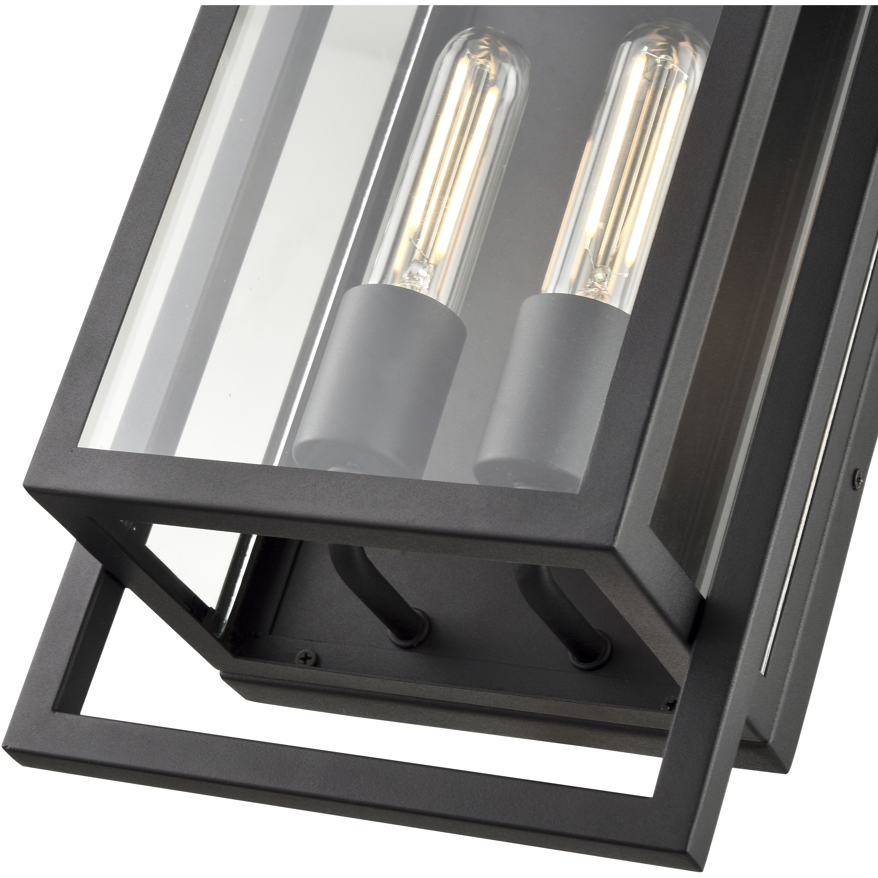 Agatha 2 Light 15.6 inch Textured Black Outdoor Wall Sconce